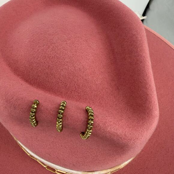 Pink Rancher Hat Gold Chain & Tassel Detail main image 7